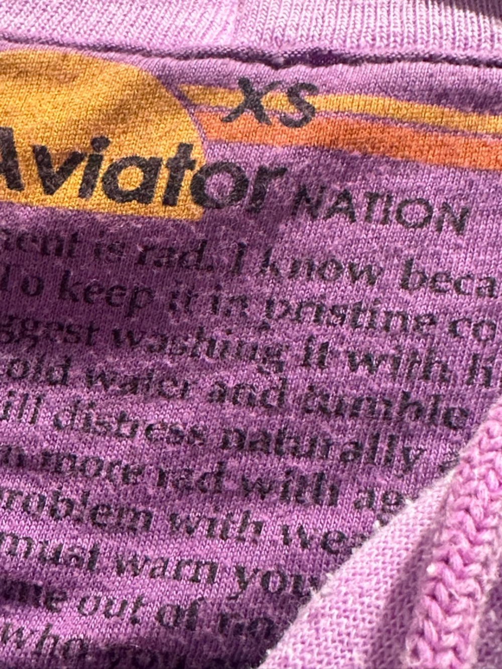 Aviator Nation LOGO PULLOVER RELAXED HOODIE - NEON PURPLE XS - Picture 4 of 4